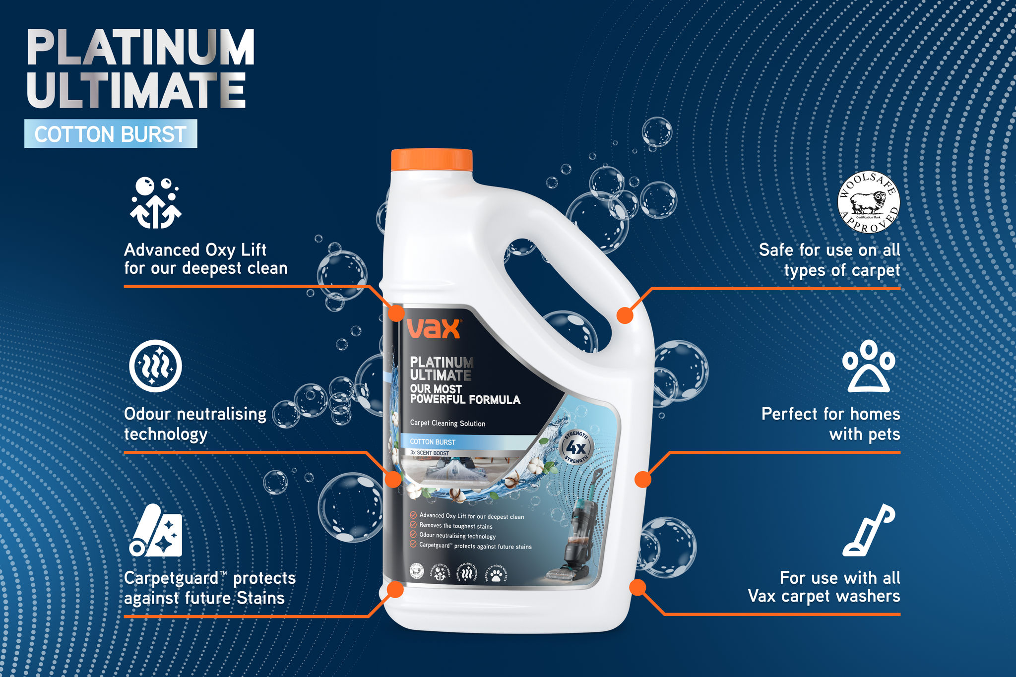 VAX Platinum Ultimate Carpet Cleaning Solution 4L