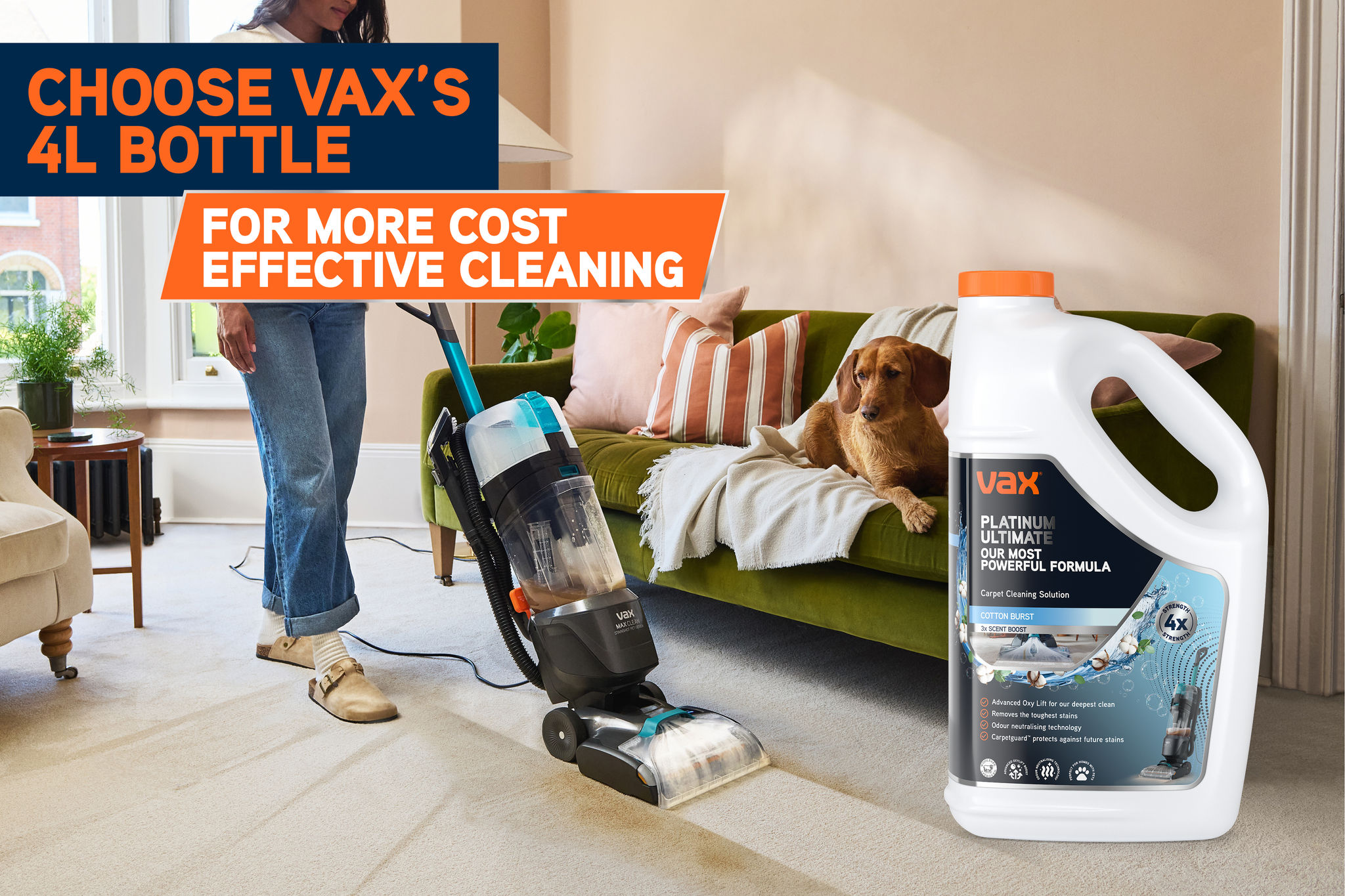 VAX Platinum Ultimate Carpet Cleaning Solution 4L