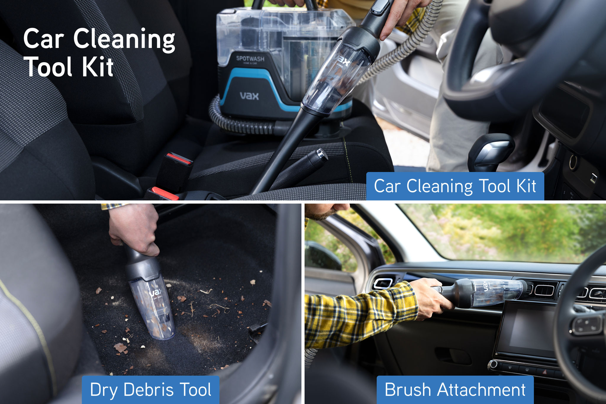 VAX SpotWash Home Pet-Design + Car Cleaning Kit + Solution Bundle