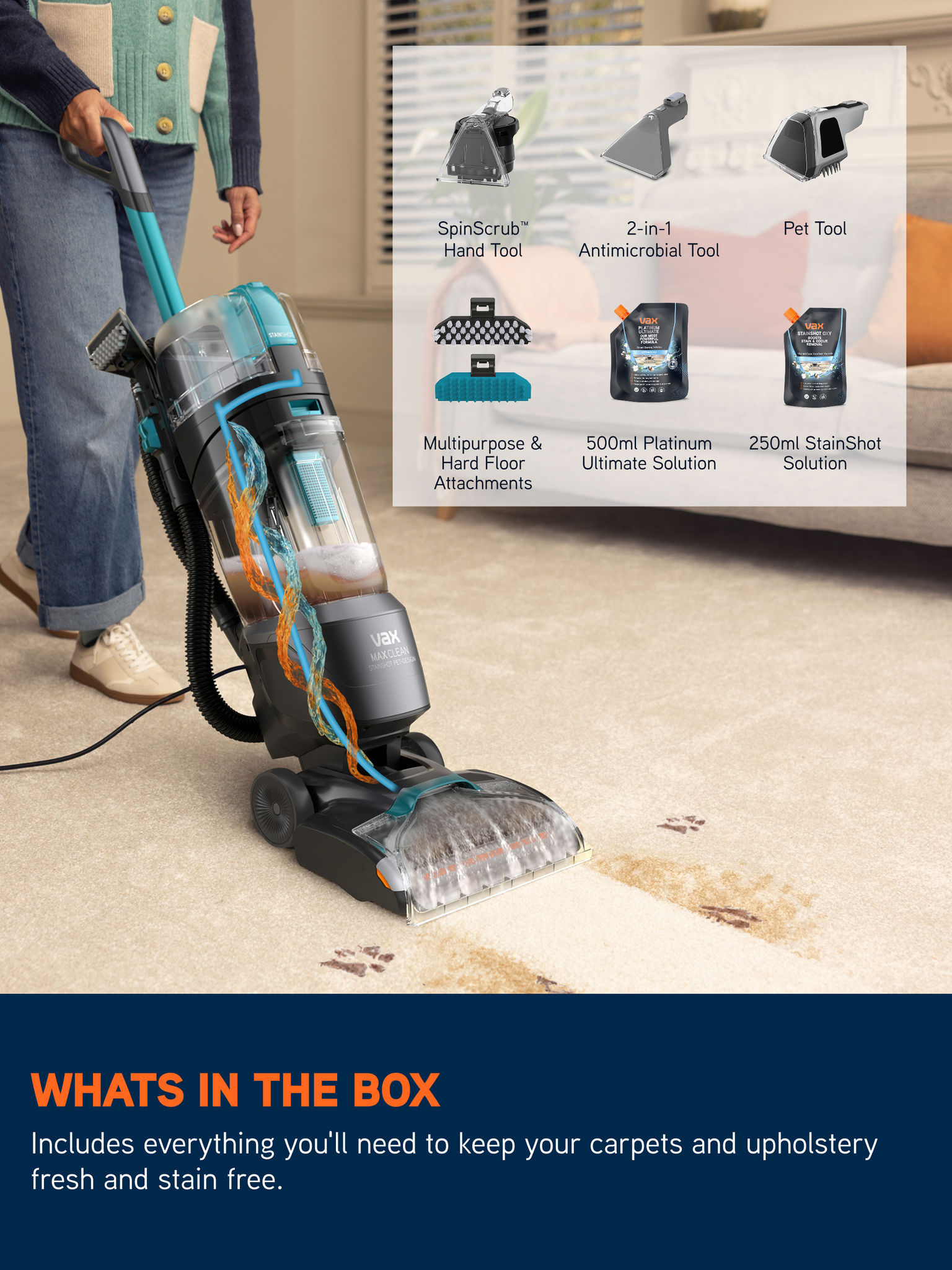 VAX MAXClean Stainshot Pet-Design Carpet Cleaner