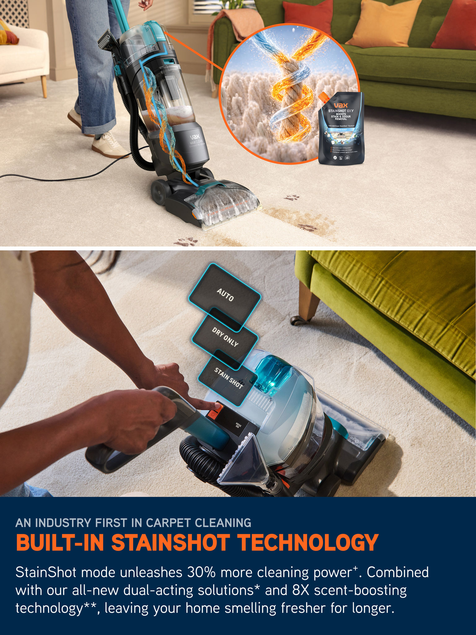 VAX MAXClean Stainshot Pet-Design Carpet Cleaner