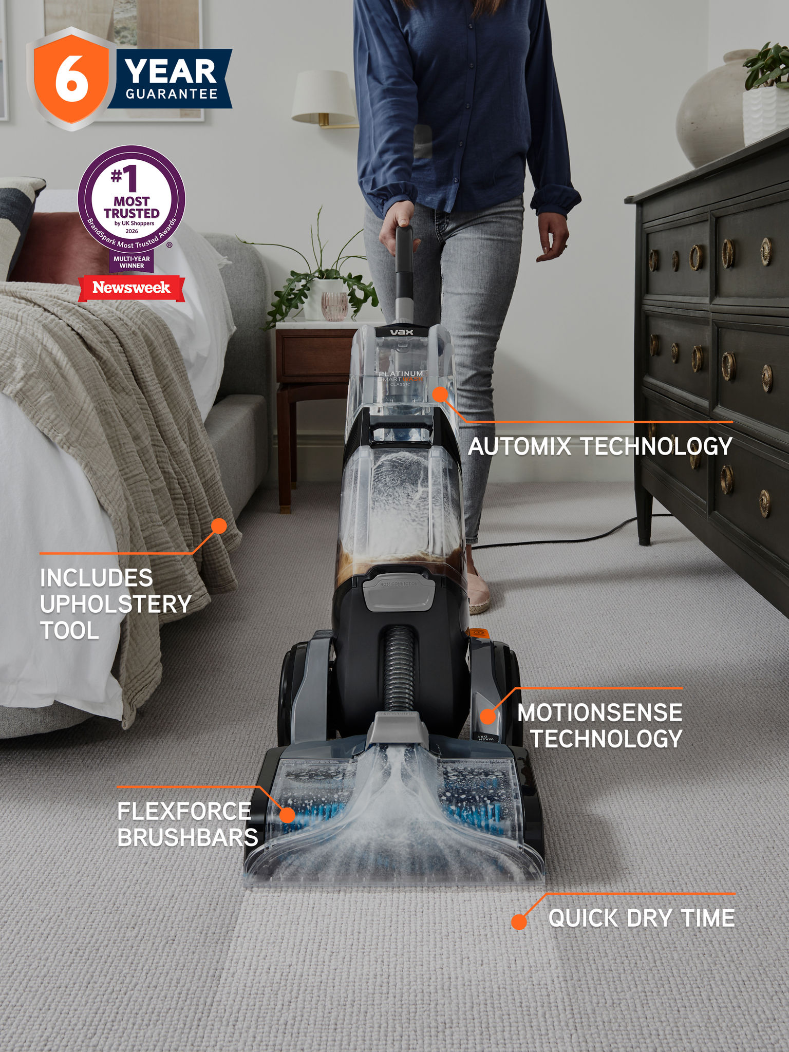 VAX Platinum SmartWash Classic Carpet Cleaner