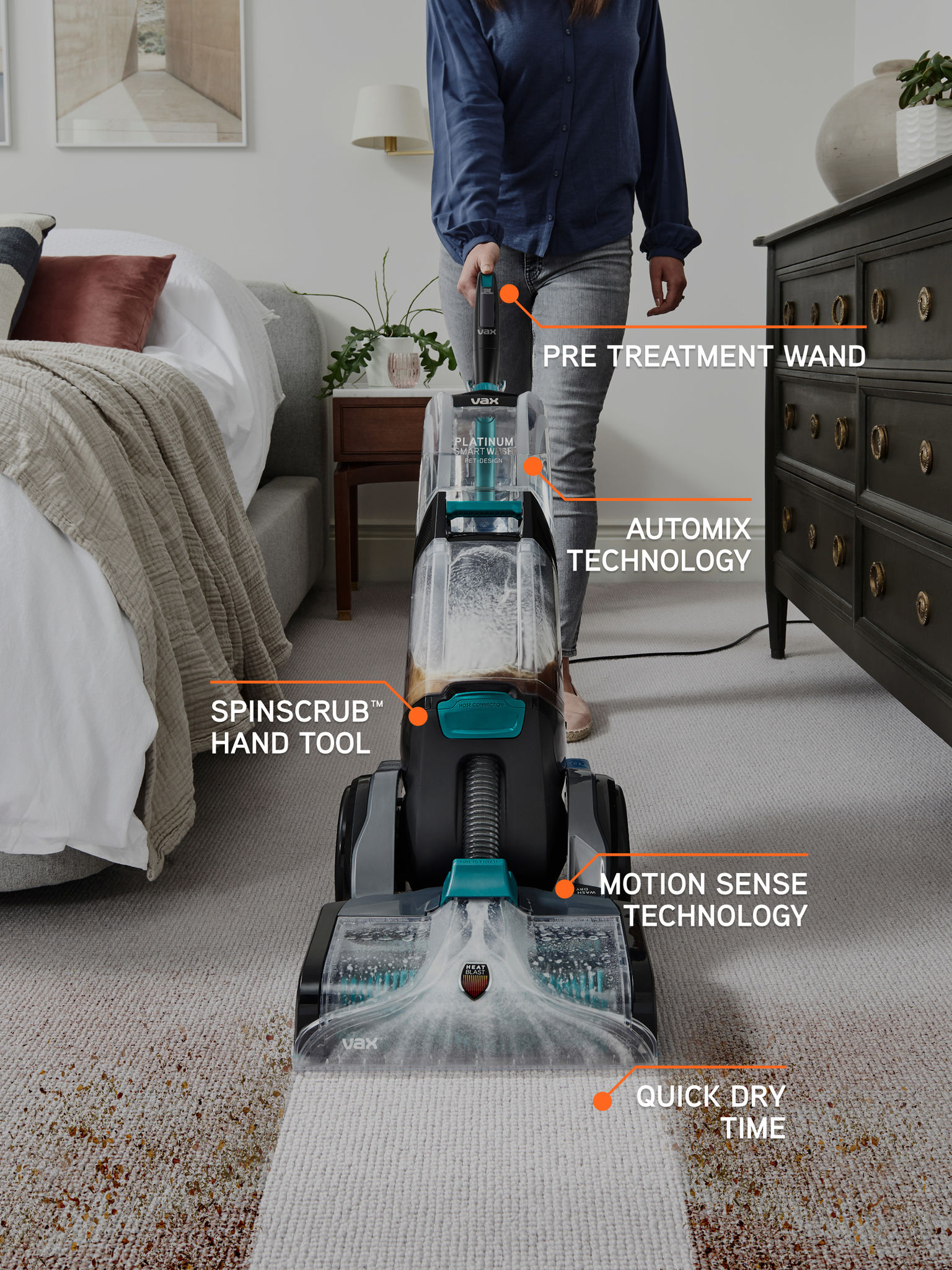 VAX Platinum SmartWash Pet-Design Carpet Cleaner