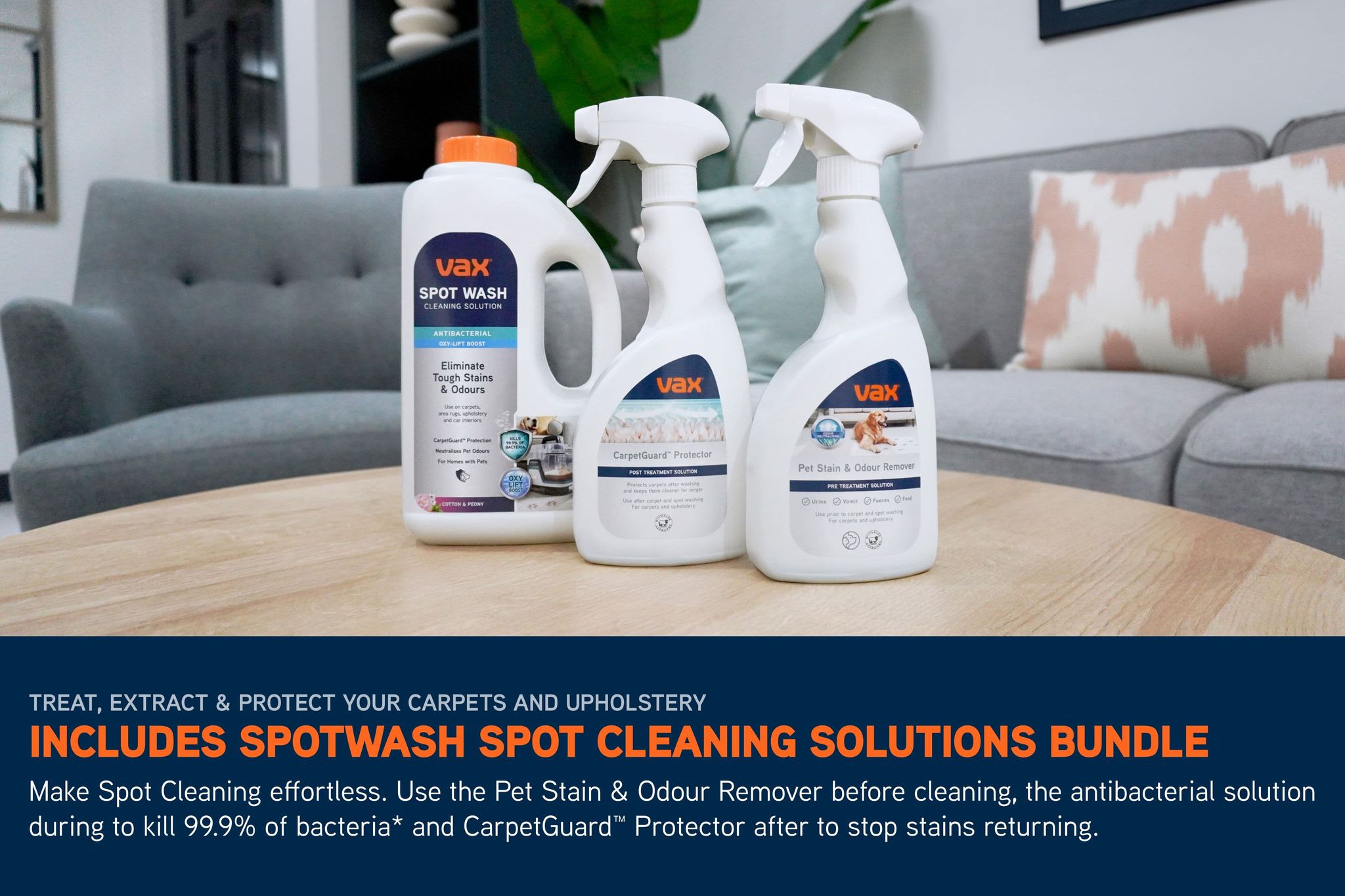 VAX LiftOut Pet + SpotWash Home Pet-Design + SpotWash Solutions Kit