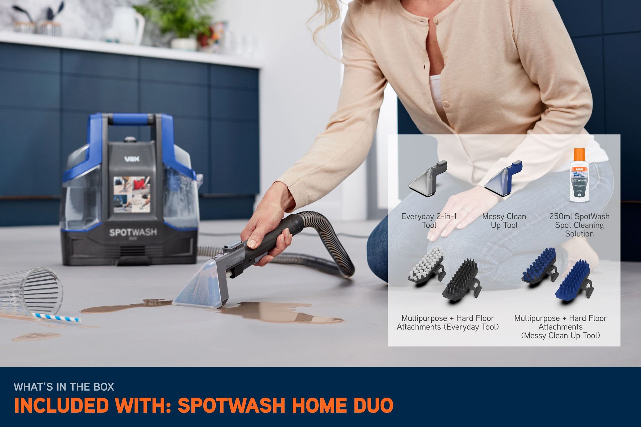 VAX SpotWash Duo Spot Cleaner + Solution bundle