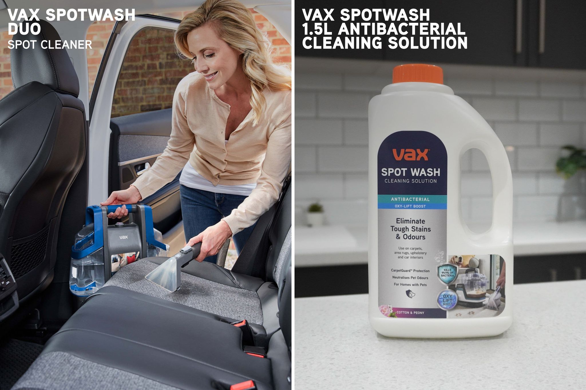 VAX SpotWash Duo Spot Cleaner + Solution bundle