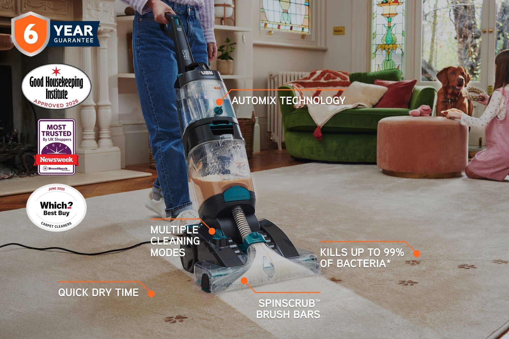 VAX Platinum Power Max Pet-Design Carpet Cleaner
