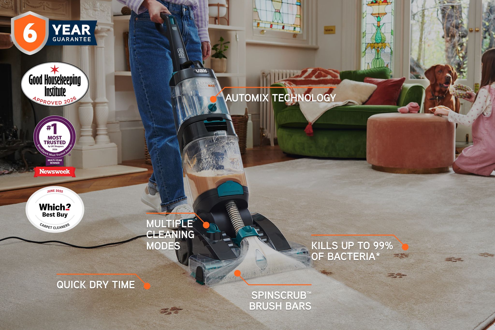VAX Platinum Power Max Pet-Design Carpet Cleaner