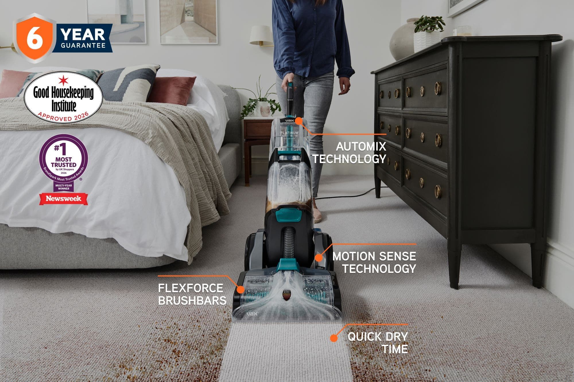VAX Platinum SmartWash Pet-Design Carpet Cleaner