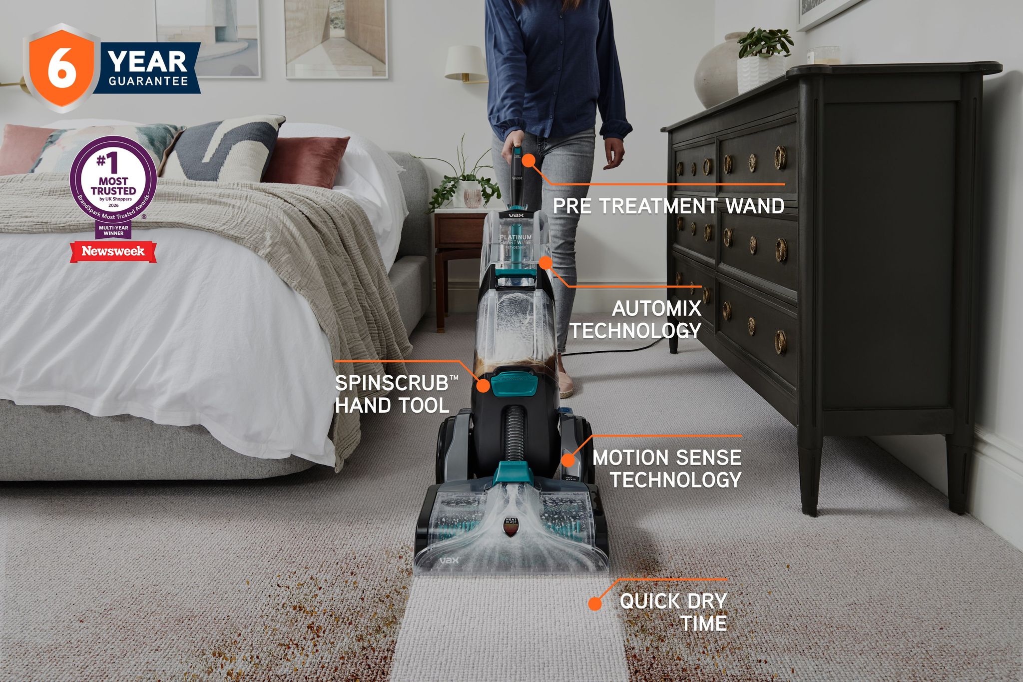 VAX Platinum SmartWash Pet-Design Carpet Cleaner