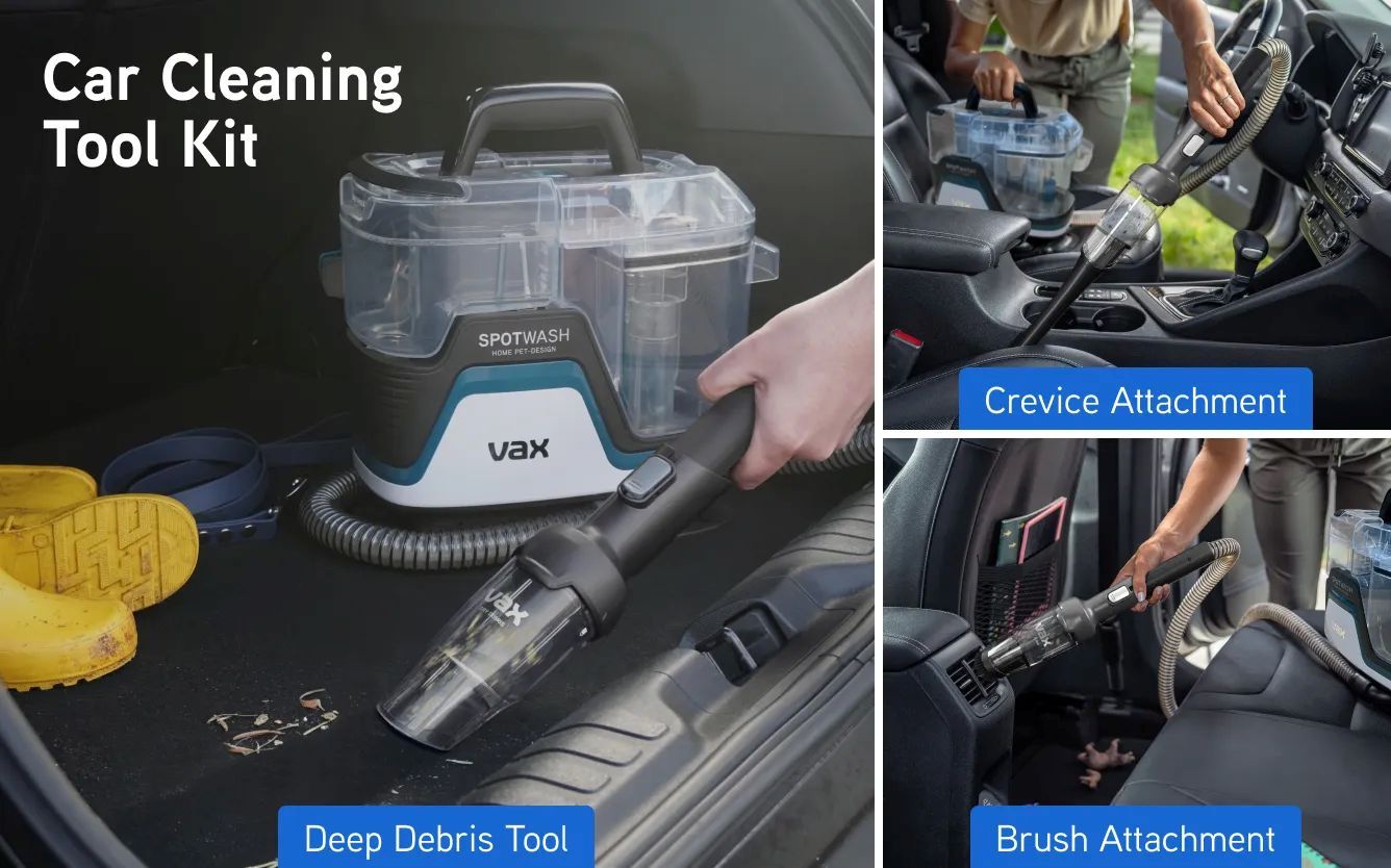 Included 3 Piece Car Cleaning Tool Kit