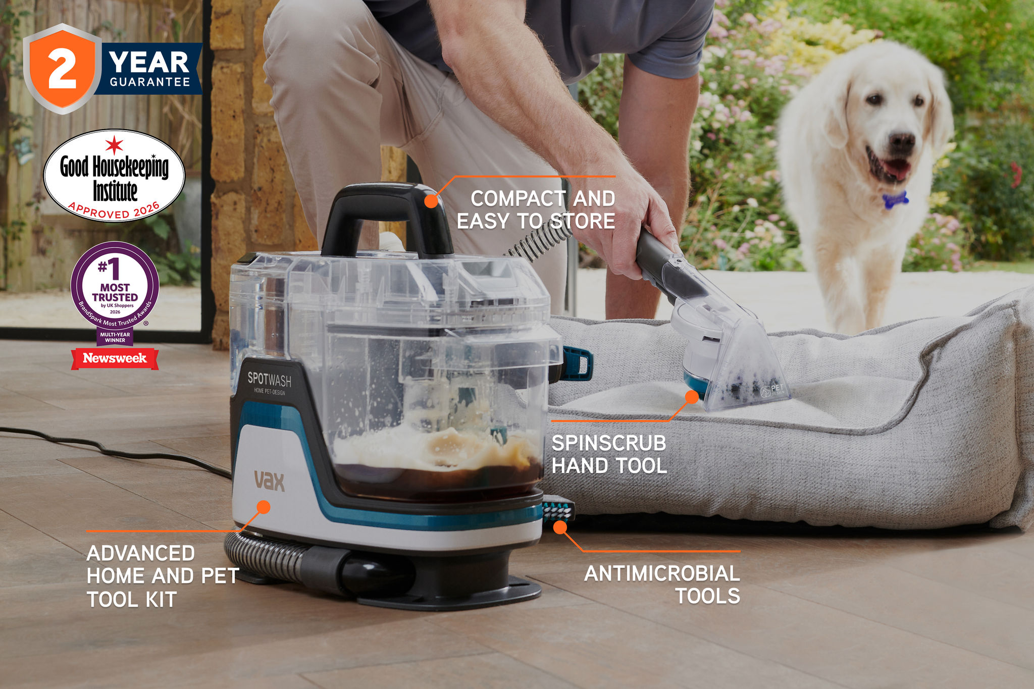 VAX LiftOut Pet + SpotWash Home Pet-Design + SpotWash Solutions Kit