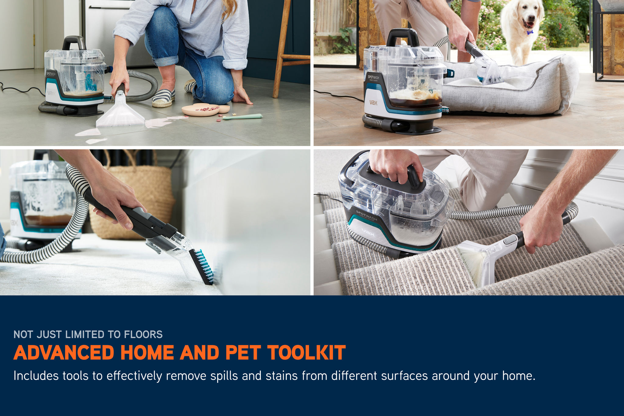 VAX LiftOut Pet + SpotWash Home Pet-Design + SpotWash Solutions Kit