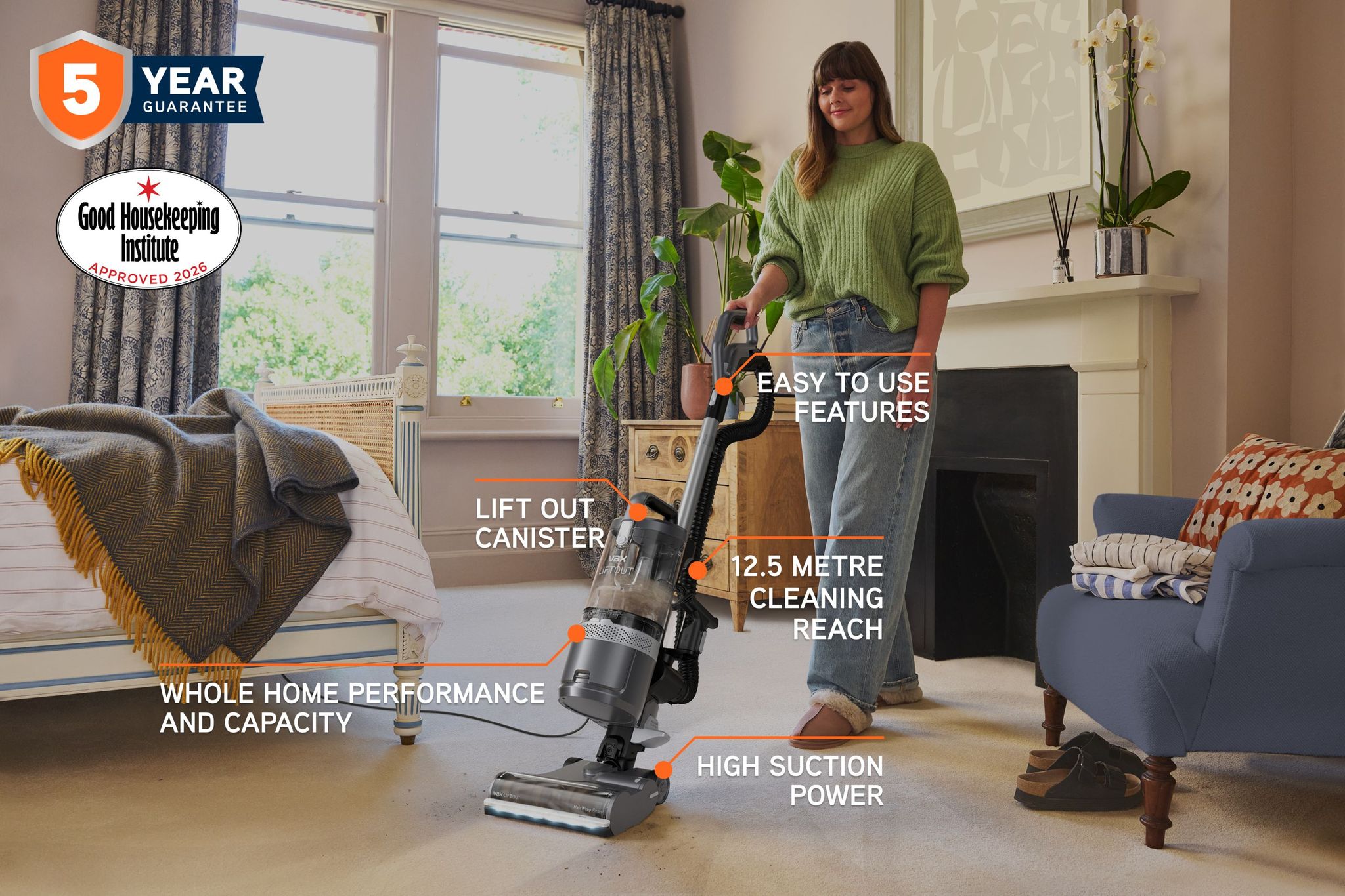 VAX LiftOut Corded Upright Vacuum Cleaner