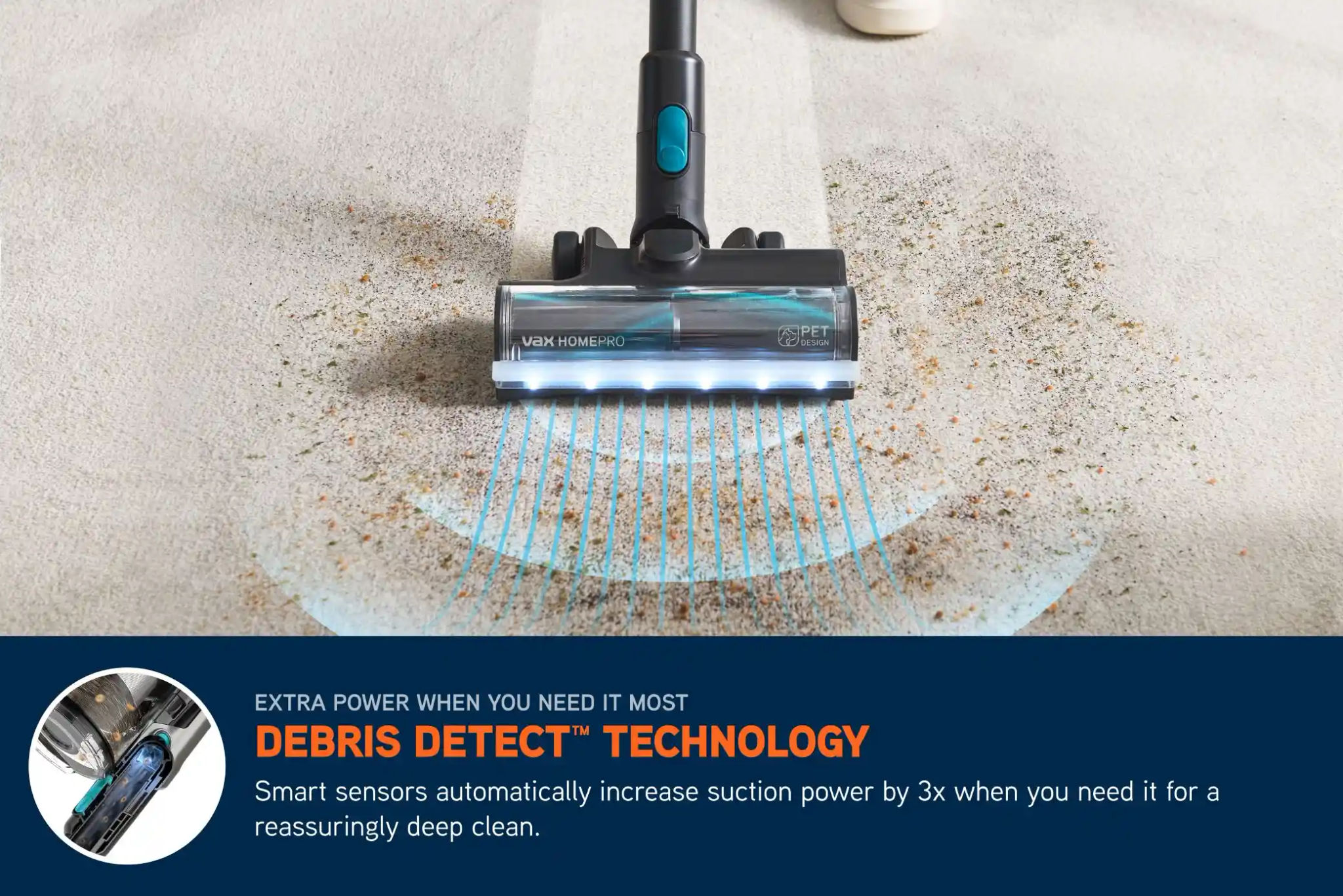VAX HomePro Detect Pet-Design Dual Cordless Vacuum Cleaner