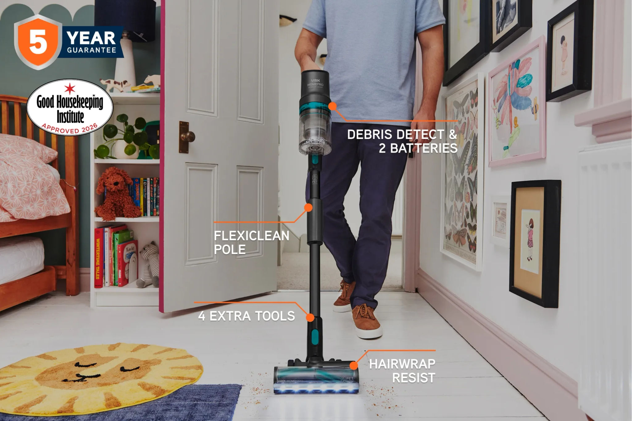 VAX HomePro Detect Pet-Design Dual Cordless Vacuum Cleaner