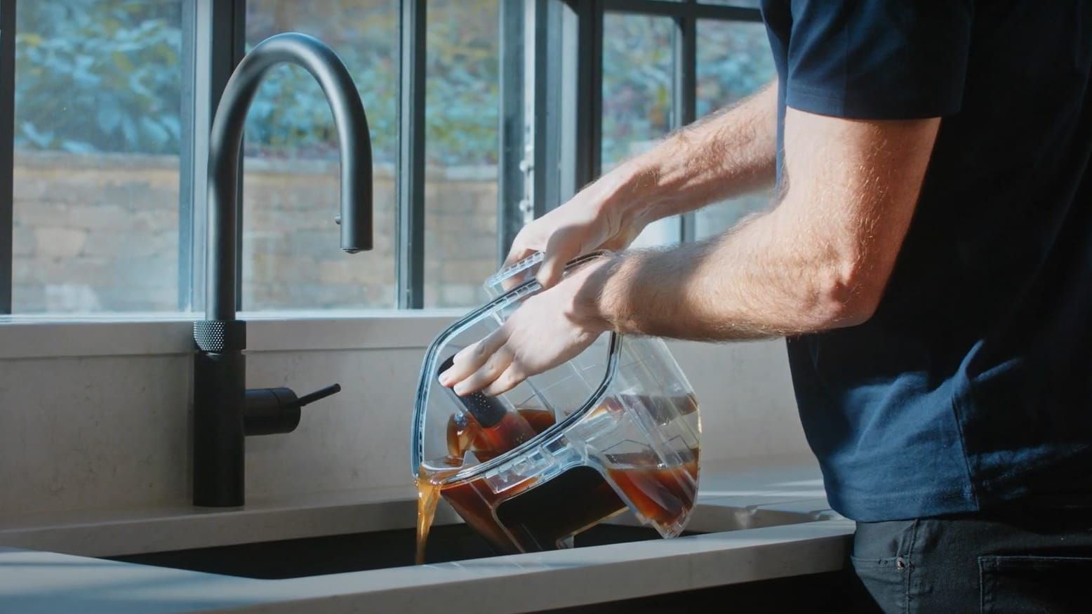 Empty dirty water tank