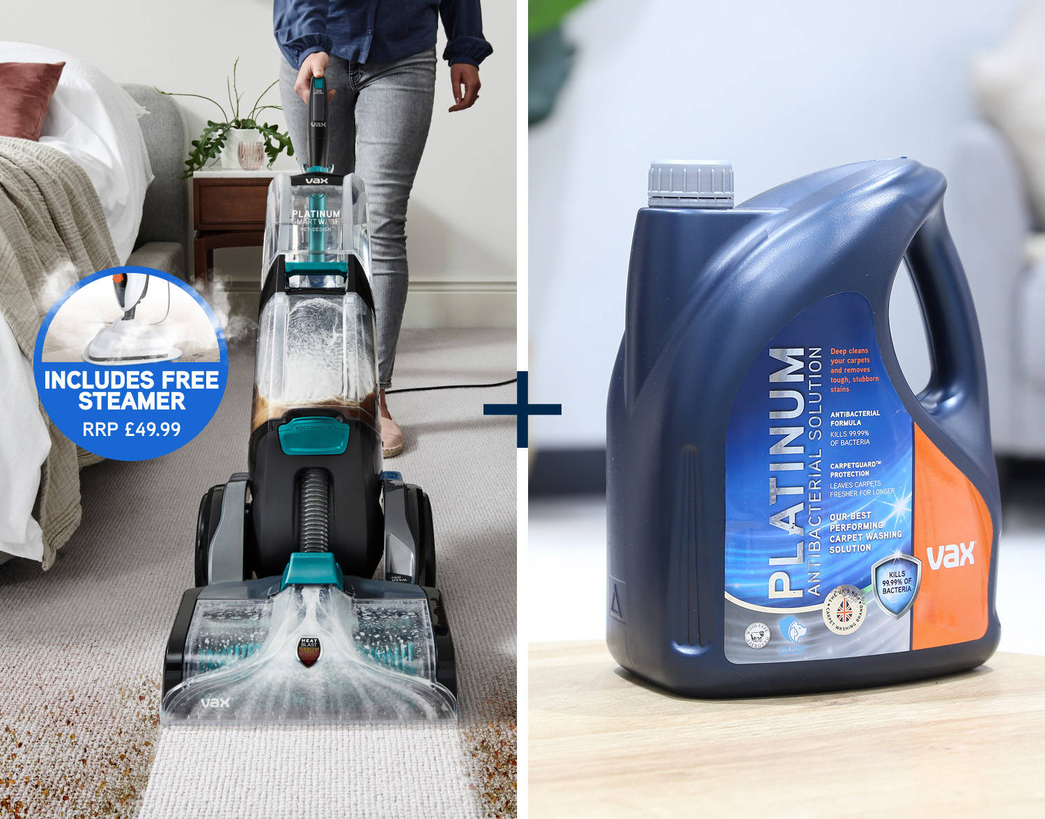Platinum SmartWash Pet-Design Carpet Cleaner & Solution Bundle