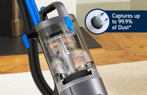 VAX LiftOut Corded Vacuum 99.9% filtration down to 0.3 microns