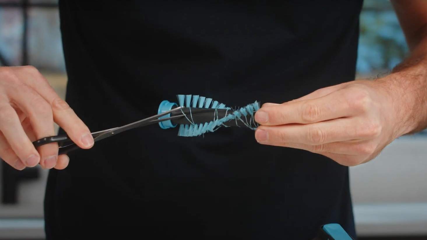 MMT cut hairs from brushbar