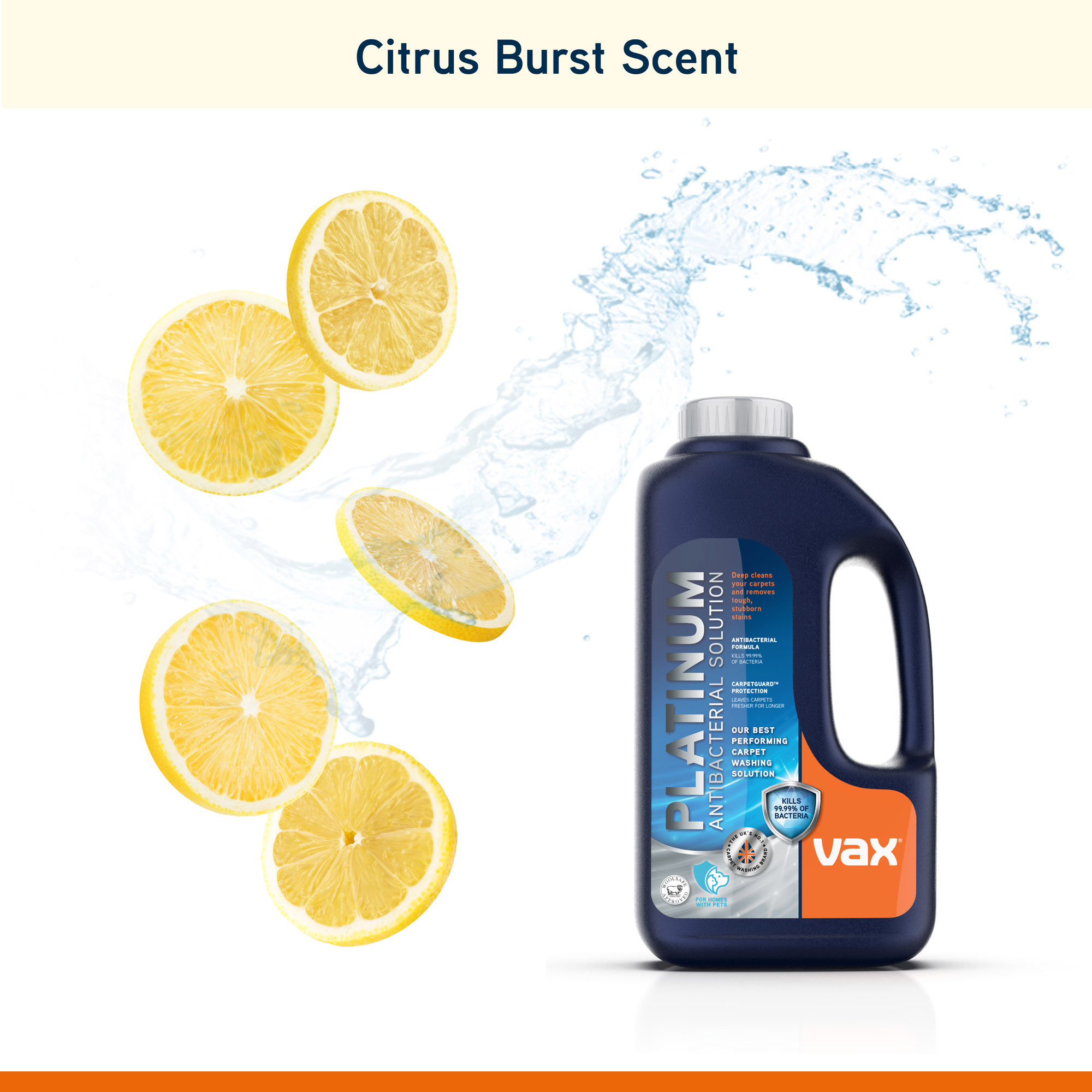 VAX Platinum Antibacterial Carpet Cleaning Solution 1.5L