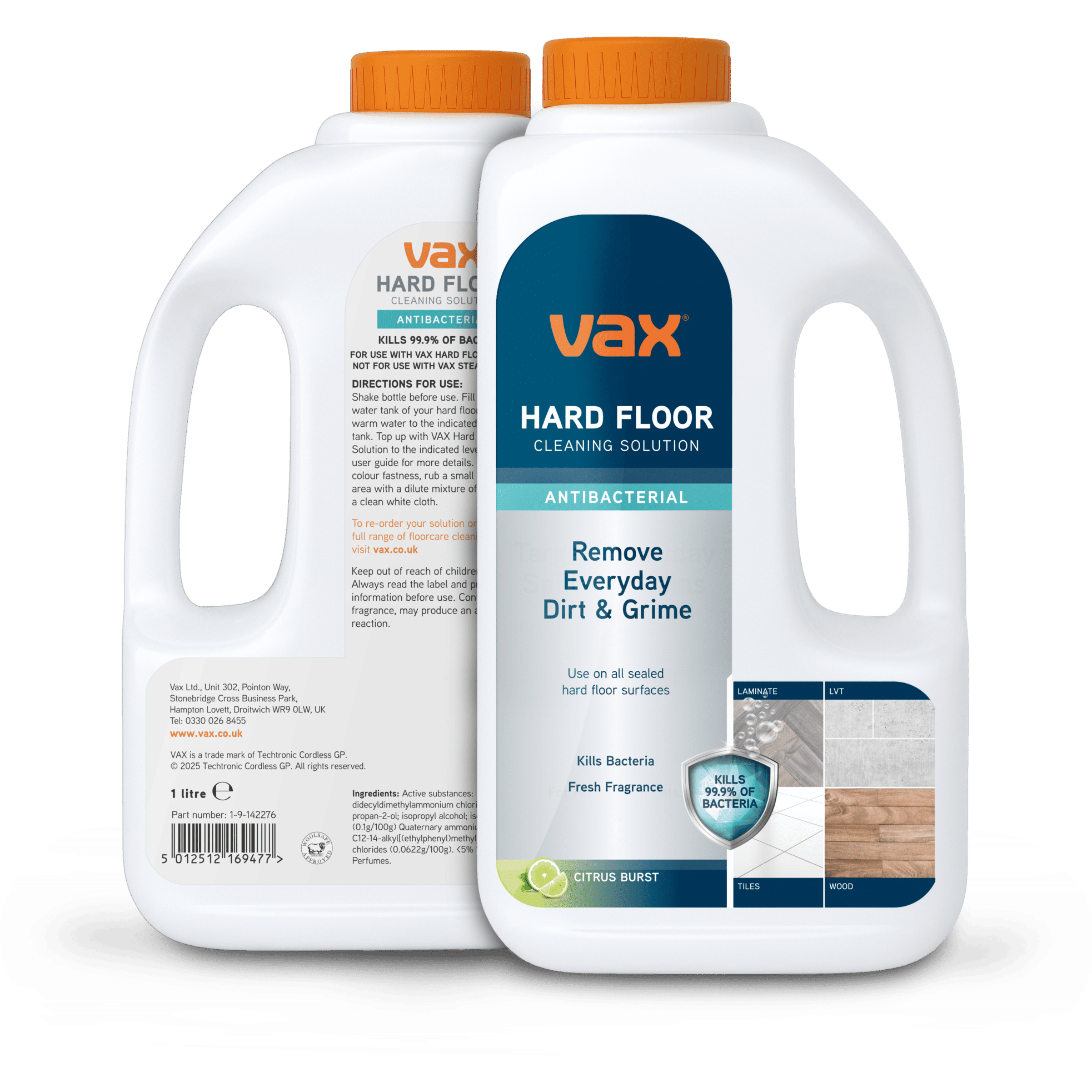 VAX Hard Floor Antibacterial Cleaning Solution 1L
