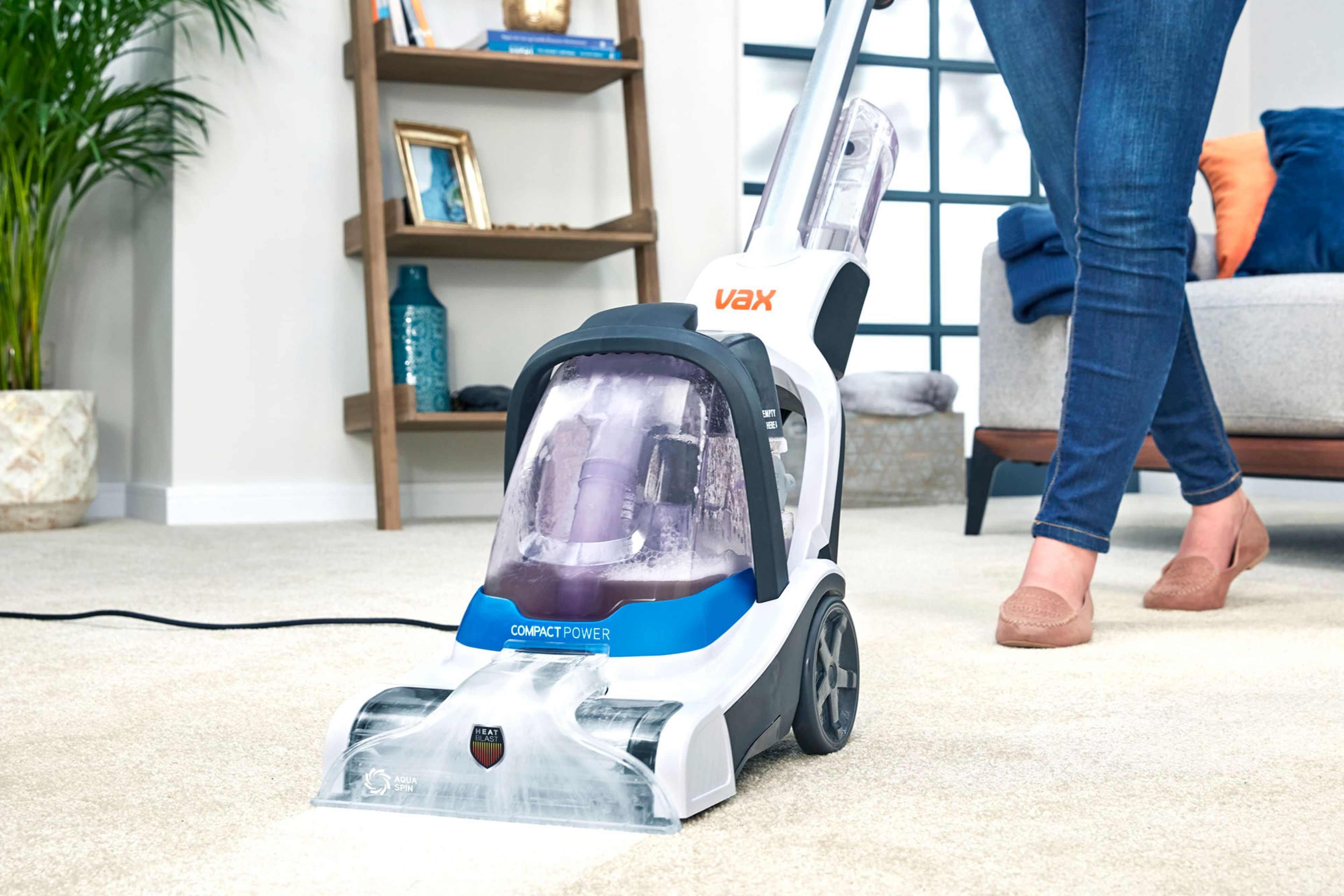 VAX Compact Power Carpet Cleaner cleaning the carpets