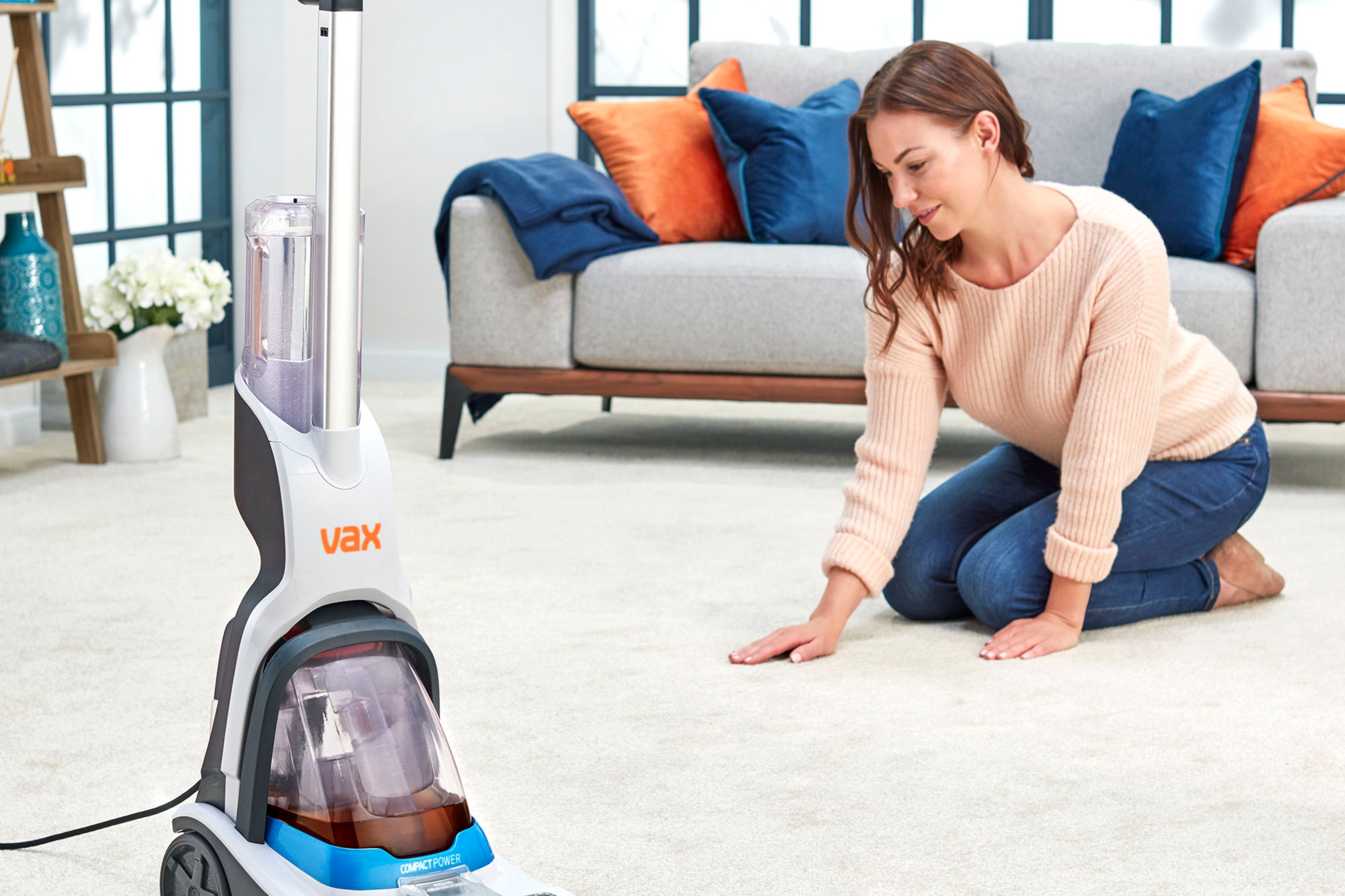 Checking dry carpets from the VAX Compact Power Carpet Cleaner 