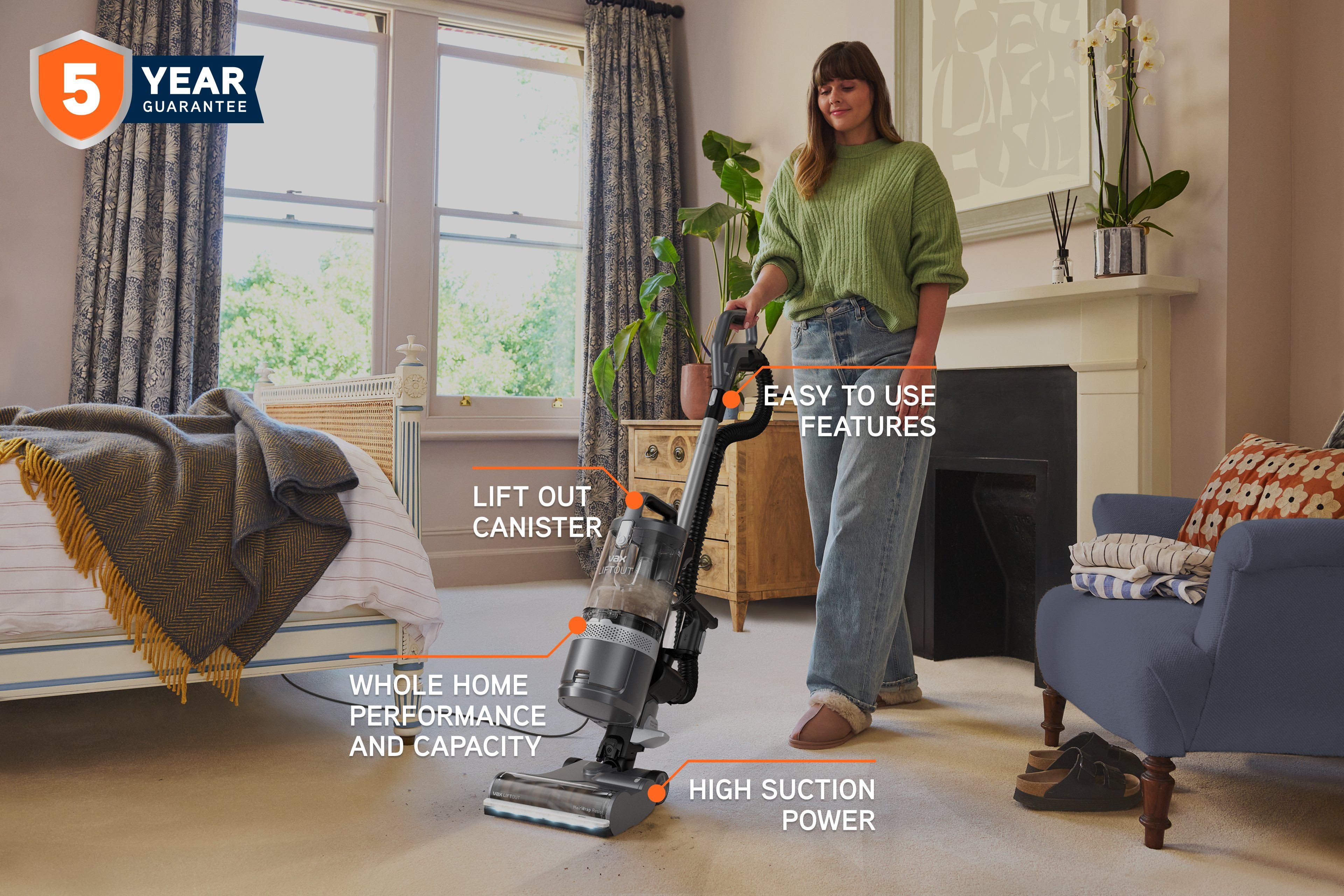 VAX LiftOut Corded Upright Vacuum Cleaner 