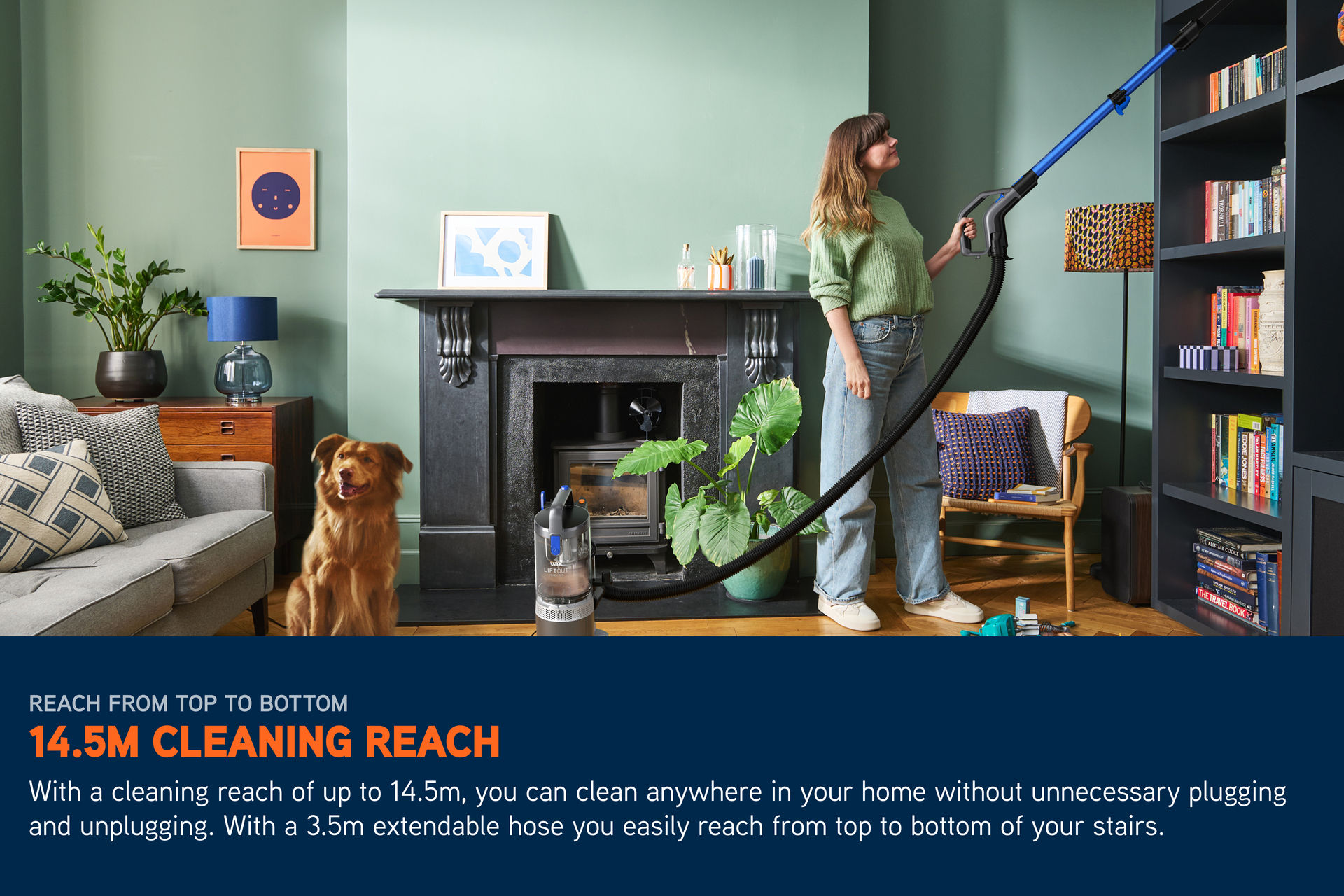 VAX LiftOut Reach Pet Upright Corded Vacuum Cleaner