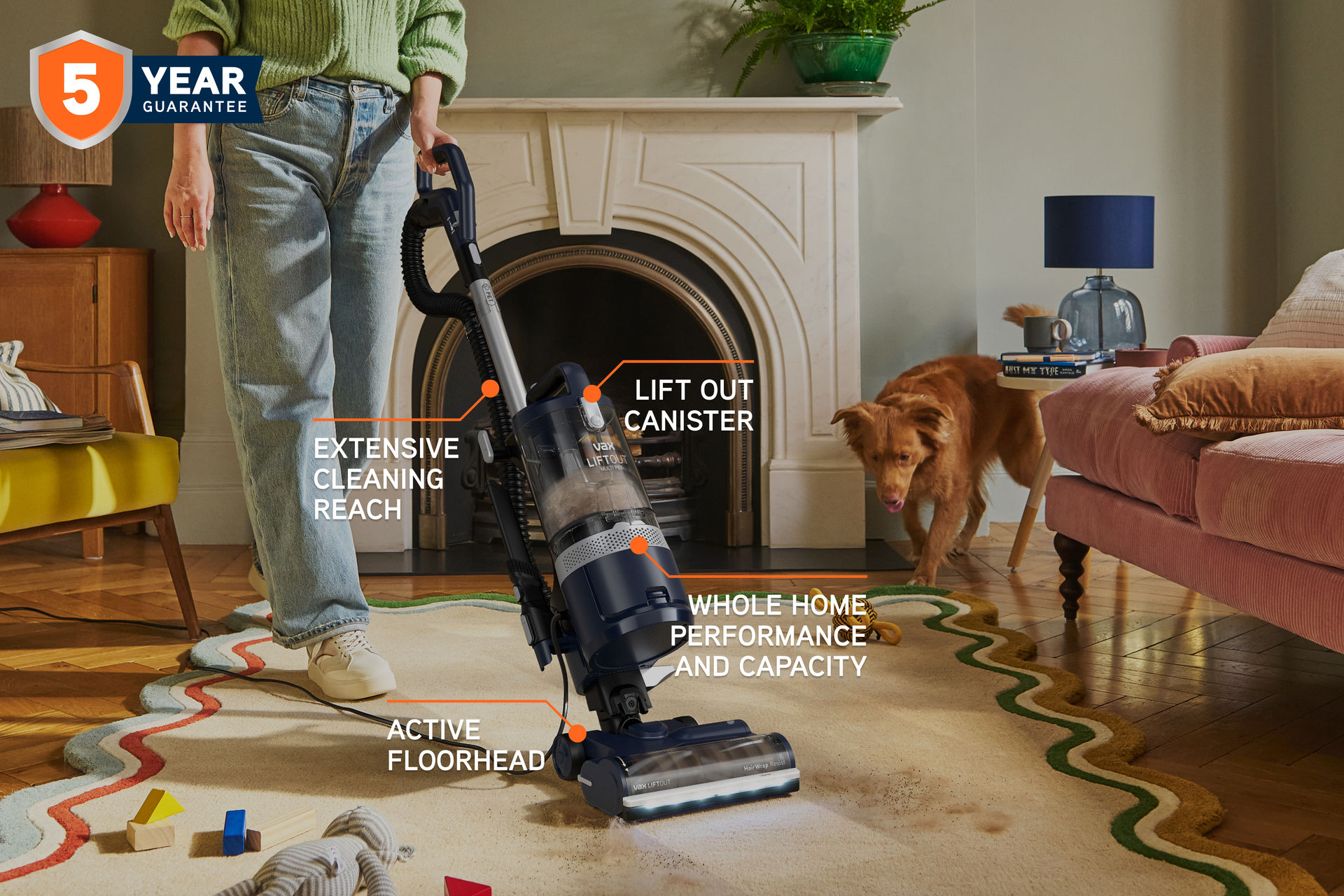 VAX LiftOut Multi Pet Corded Upright Vacuum Cleaner 